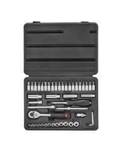 JUEGO DE DADOS 1/4" 46 PZAS