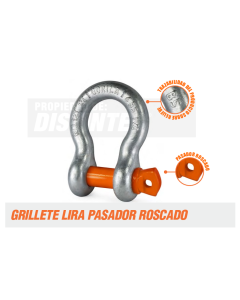 GRILLETE LIRA PASADOR ROSCADO 7/8"