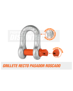 GRILLETE RECTO PASADOR ROSCADO 1/2"