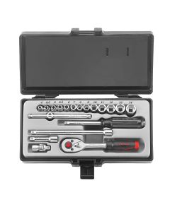 JGO. DADOS 1/4" 4-14 MM 19 PZAS