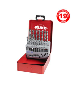 JUEGO BROCAS HSS CIL 1-10 x 0.5mm 19 PZ