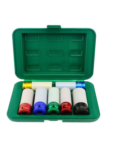 CAJA de DADOS de IMPACTO 1/2'; 7 piezas